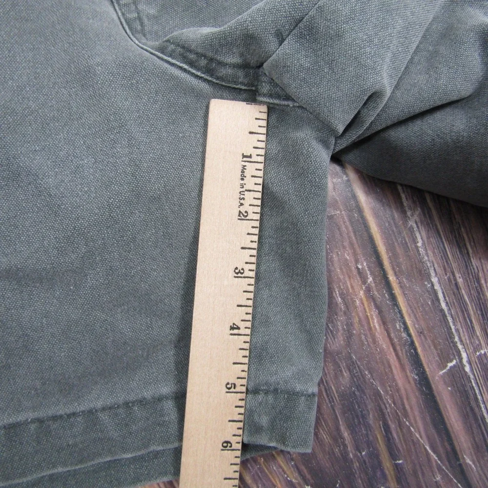 Pacific Crest Mens 38 Green Canvas Cargo Shorts Vintage Hong Kong Trail Outdoors